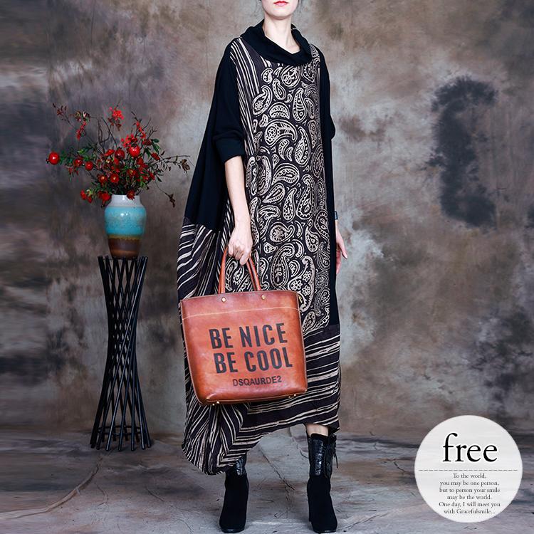 パーティー 結婚式 服装 ワンピース レディース ロング丈 バンダナ柄 個性的 目に留まる 大人スタイル おしゃれ 体型カバー ブラック 休日 魅力的 Oix53 Oix53 ライバルはデパートgracefulsmile 通販 Yahoo ショッピング