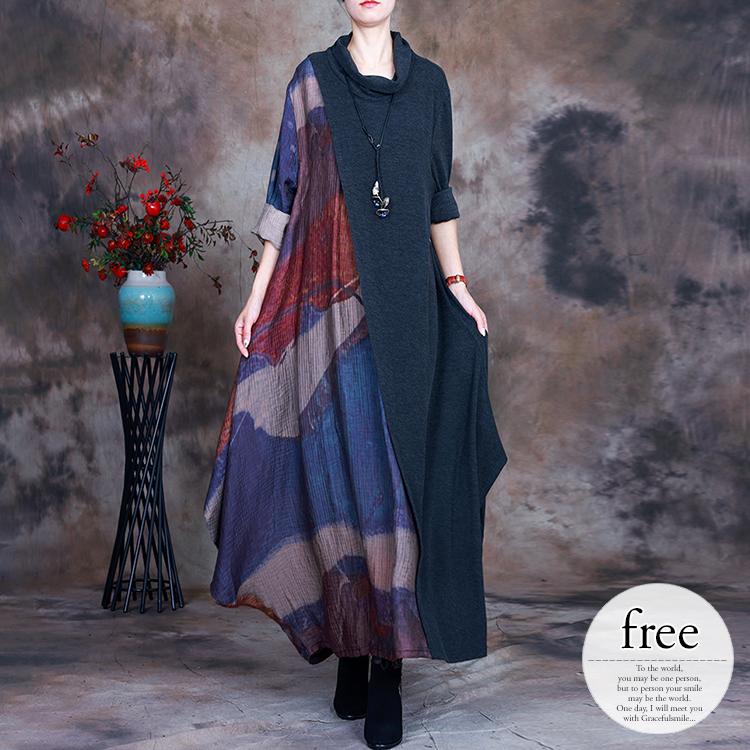 いつ 買う ワンピース レディース ロングワンピース ワンピ フレア アシンメトリーデザイン ゆったり 体型カバー ネイビー レッド ブルー モダン 美人 Oix55 新品在庫あり Pesqueirotreslagoas Com Br