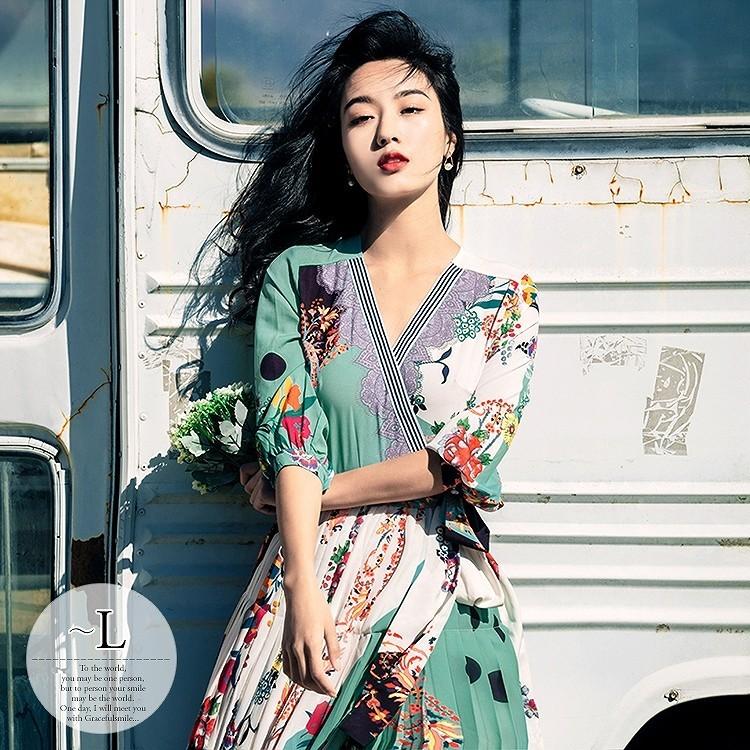 ワンピース マキシ丈 ロング リゾートワンピース 大人 レディース 大きいサイズ 夏 きれいめ ホワイト グリーン 白 緑 デート 大人スタイル ミセス Pck81 Pck81 ライバルはデパートgracefulsmile 通販 Yahoo ショッピング