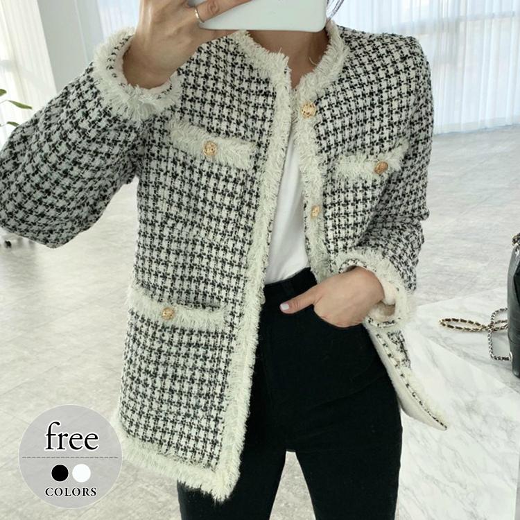 種類豊富な品揃え レディース アウター スーツジャケット モノトーンが引き立てるお上品な印象 Size交換送料一部当店負担 レディースファッション 母親 Pko50 休日 お洒落 ブラックモダン ホワイト ゴージャス ポケット付き ボタン 長袖 コート アウター Www