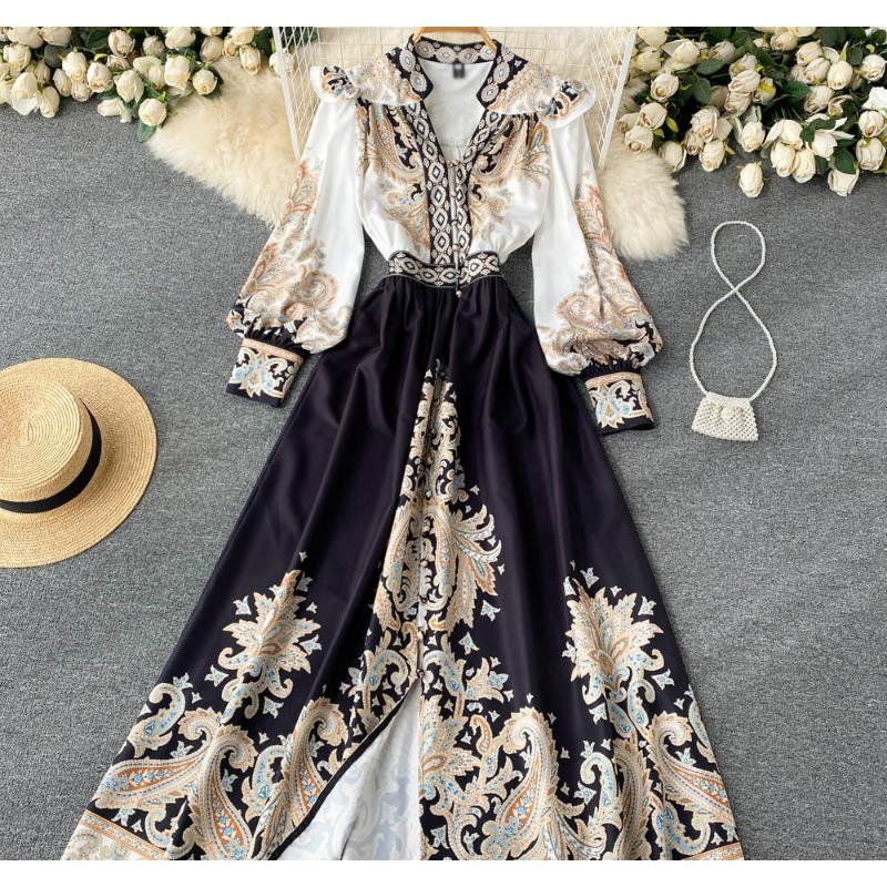 プレゼントを選ぼう ペイズリー柄 ボリュームスリーブ フリル シャツワンピース ワンピース 服装 結婚式 パーティー ドレス 清楚 Poa53 マダム 優雅 異国情緒 クラシカル ワンピース サイズ M Pathwaysfl Org