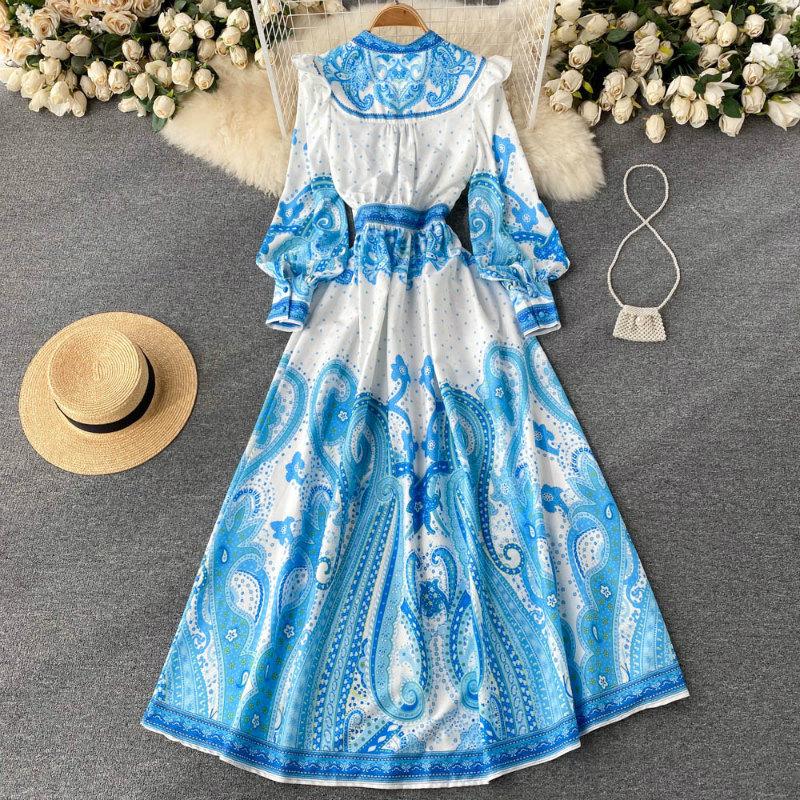 プレゼントを選ぼう ペイズリー柄 ボリュームスリーブ フリル シャツワンピース ワンピース 服装 結婚式 パーティー ドレス 清楚 Poa53 マダム 優雅 異国情緒 クラシカル ワンピース サイズ M Pathwaysfl Org