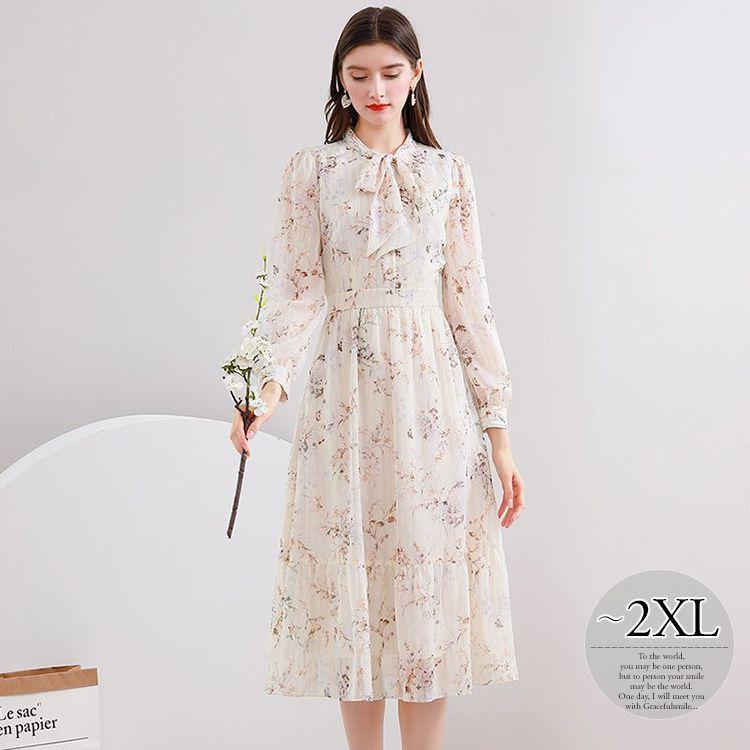 即納 全国送料無料 ドレス ワンピース 花柄 ボウタイリボン 総柄プリント Aライン バレエ鑑賞 フォトジェニック プリンセス 美人 大人可愛い オペラ鑑賞 デート Rcr04 楽天市場 Www Skylanceronline Com