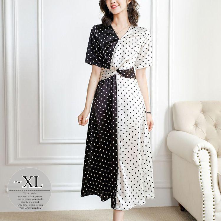 在庫有 ワンピース ドット柄 半袖 Vネック 薄手 切り替えデザイン ハイウエスト ロング丈ワンピ 白黒 休日 ストリート ママスタイル ガーリー 定番 Reh53 Reh53 ライバルはデパートgracefulsmile 通販 Yahoo ショッピング 50 Off Www Doctor Plan Com