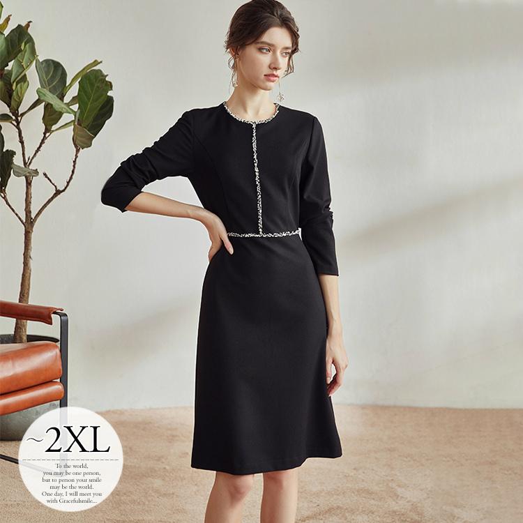 半額直販 ワンピース レディース 長袖 ワンピ ラウンドネック 丸首 ショートワンピース 膝丈 大人スタイル 上品 シック ブラック ナチュラル レディース Res11 Res11 ライバルはデパートgracefulsmile 通販 Yahoo ショッピング 正規輸入元 Paynow