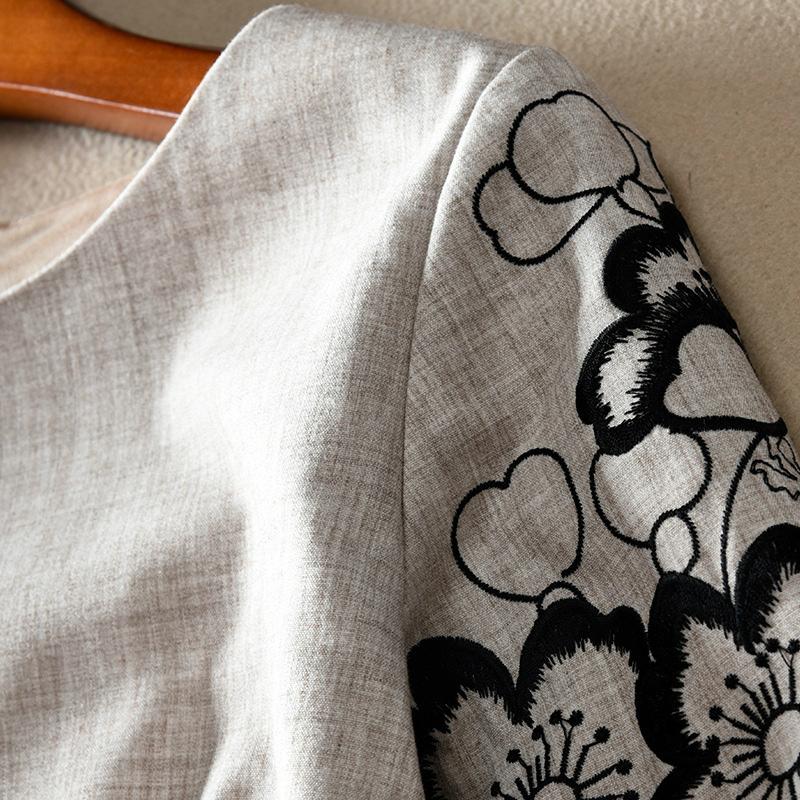 日本の職人技 刺繍 パーティードレス 披露宴 ワンピース ドレス 服装 結婚式 パーティー 花柄 お洒落 Res67 ブラック ベージュ ラウンドネック 和テイスト タイトワンピ パーティドレス サイズ S Www Proquemchile Com