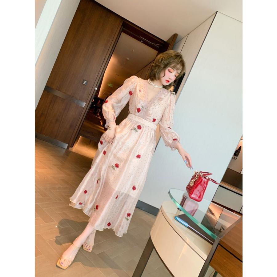 驚きの価格 Aライン Vネック 長袖 シフォンワンピ ワンピース 甘めで上品な姫系ファッション Size交換送料一部当店負担 膝下丈 大人カジュアル Thi33 お出かけファッション ディナー 清楚 きれいめ リゾート 定番 休日スタイル ワンピース チュニック Nayastores Com