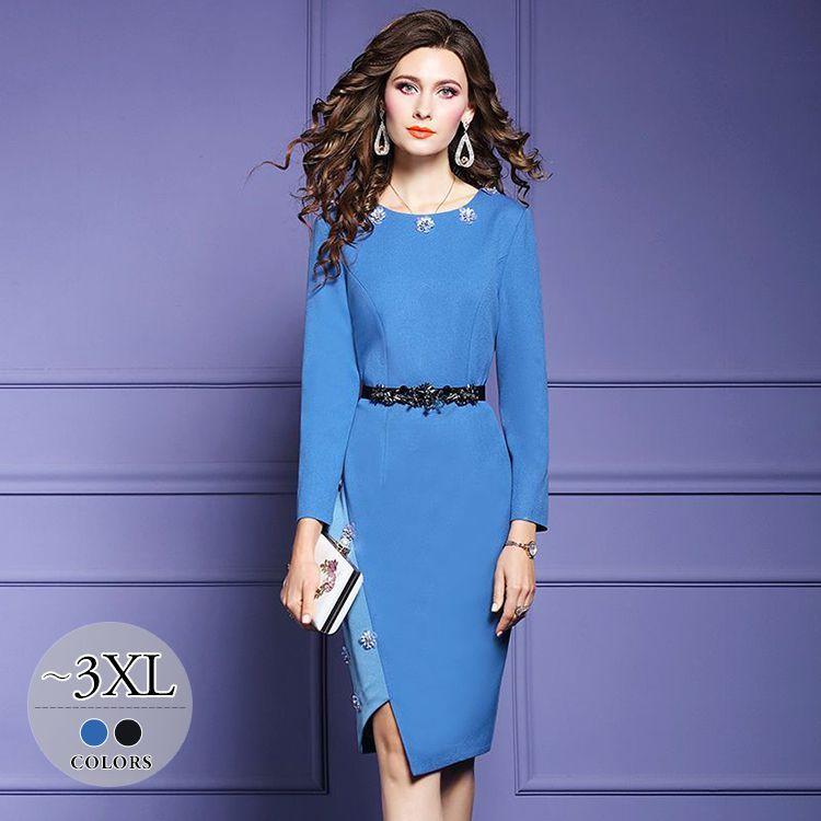 最新人気 ドレス ワンピース ラウンドネック ビーズ フラワー かわいい フォトジェニック 食事会 ホテル フェミニン ガーリー 可愛い 美人 レストラン Wem52 国際ブランド Myweb Myfloridaprint Com