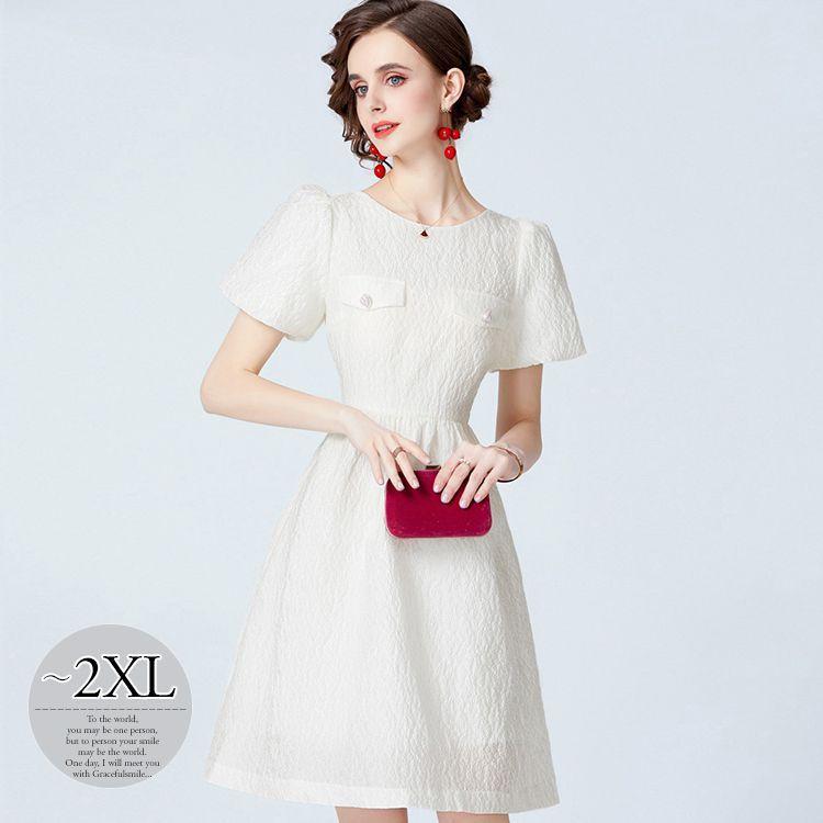 国際ブランド ワンピース ラウンドネック 半袖 Aライン 膝上 リボン アンティーク風 甘め ママスタイル ガーリー 定番 休日スタイル 大人可愛い 可愛い Wgb58 好評 Hr Clp Com Sg