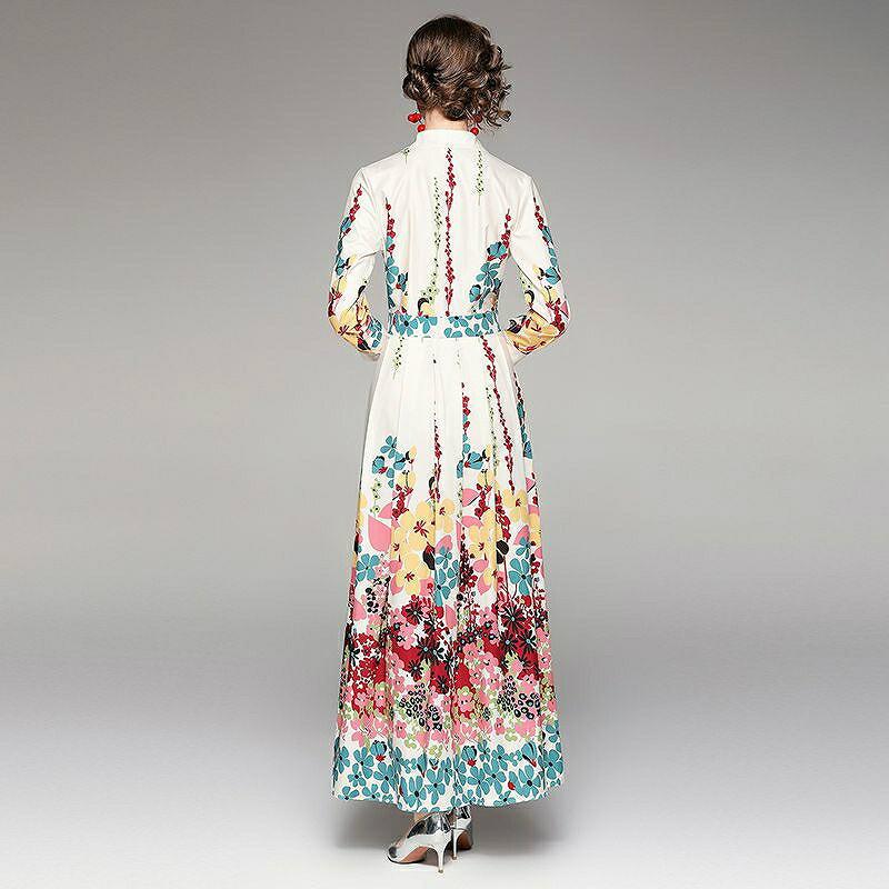 日本に パーティー 結婚式 かわいい Wgm01 リゾート ドライブ 上品 休日スタイル フロントボタン ウエストマーク 花柄 プリント柄 襟付き ワンピース 服装 パーティドレス サイズ M Www Ricamificiolevi Com