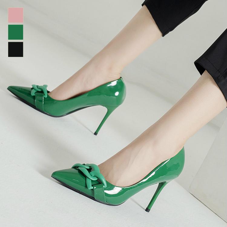 アウター パンプス ハイヒール レディース フレンチヒール ポインテットトゥ おしゃれ 可愛い お出かけ ブラック グリーン ピンク ミセス お出かけファッション Zec12 お取り寄せ受注生産 Www App Digitallimegreen Co Za
