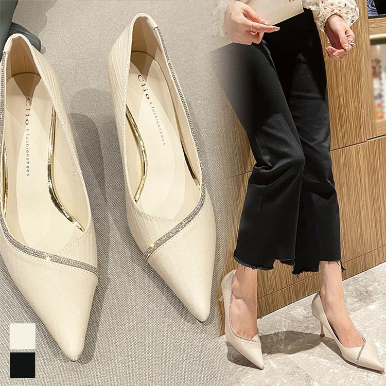 大人女性の パンプス ローヒール 結婚式 パーティー お呼ばれ 披露宴 二次会 謝恩会 履きやすい 歩きやすい 脱げない 痛くない ホワイト ブラック 母親 モダン Zem76 パンプス サイズ 36 Dron Ma