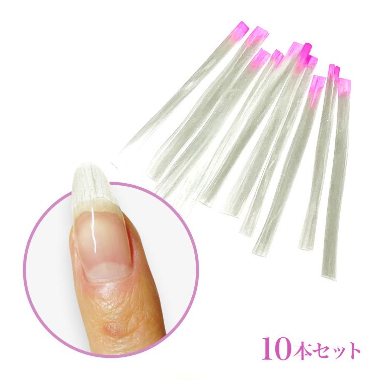 ゆうパケット対象商品 長さだしが簡単なエクステンションネイル グラスファイバーネイル ファイバーグラスネイル ファイバー10本 Au ネイル用品通販グレースガーデン 通販 Yahoo ショッピング