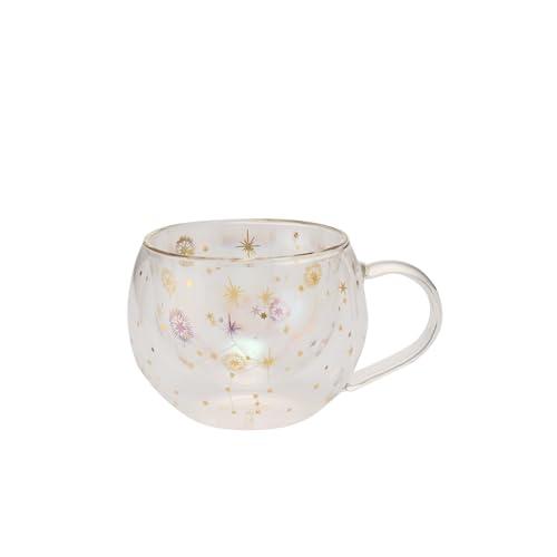 AfternoonTea LIVING 耐熱ダブルウォールマグカップ タンブラー JN58 クリア/星空 耐熱ガラス 260mL