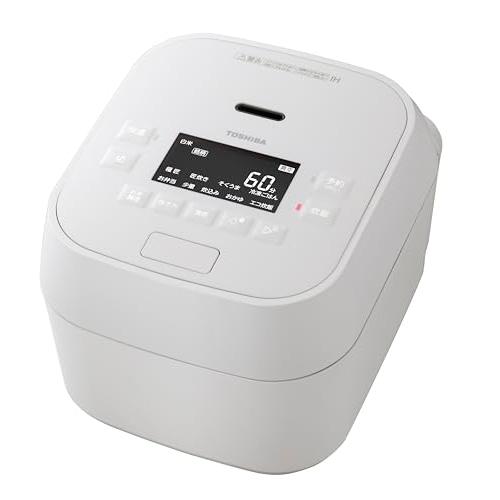 TOSHIBA(東芝) 炊飯器 炎匠炊き 5.5合 RC-10MGW(W) グランホワイト 真空圧力IH rice cooker 日本製 大火力 早炊き 真空保温白米40時間 お手入れ簡単
