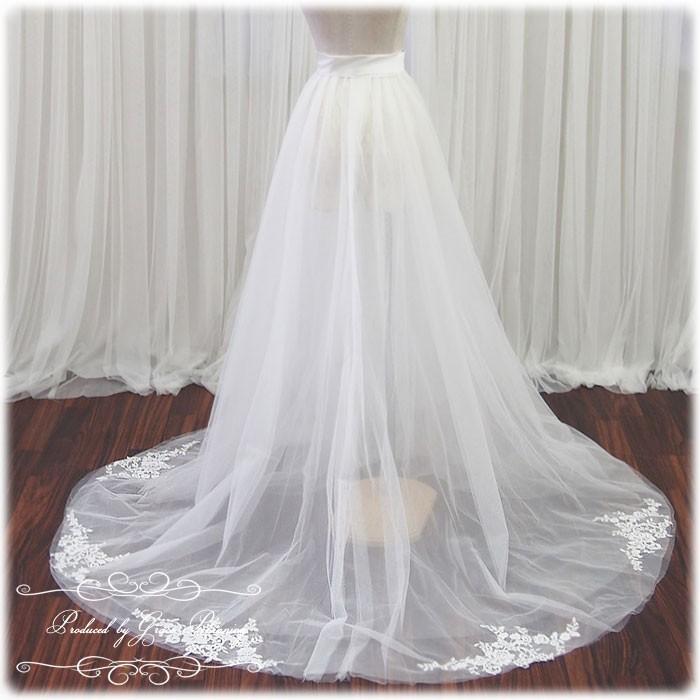 ウェディングドレス のアレンジ用 巻きスカート オーバースカート オフホワイト ウエディングドレス トレーン 簡単お手軽お色直し Ribbon Ribbon グレースシトラスys 通販 Yahoo ショッピング