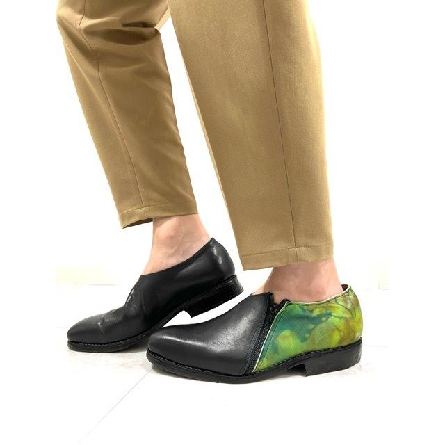 後払い手数料無料 ファスナー バイカラー 黒ネイチャー柄 バイカラー ファスナー切り替え メンズ カジュアル革靴 ドレスシューズ 革靴 シューズ Rankinengineering Com