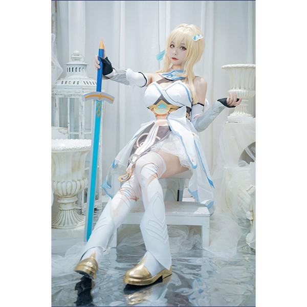 原神 げんしん 主人公 女性 ヒロイン 蛍 ほたる コスプレ衣装 イベント ゲーム ウィッグ 靴 追加可 大人 ccosplay衣装 服 フルセット_5