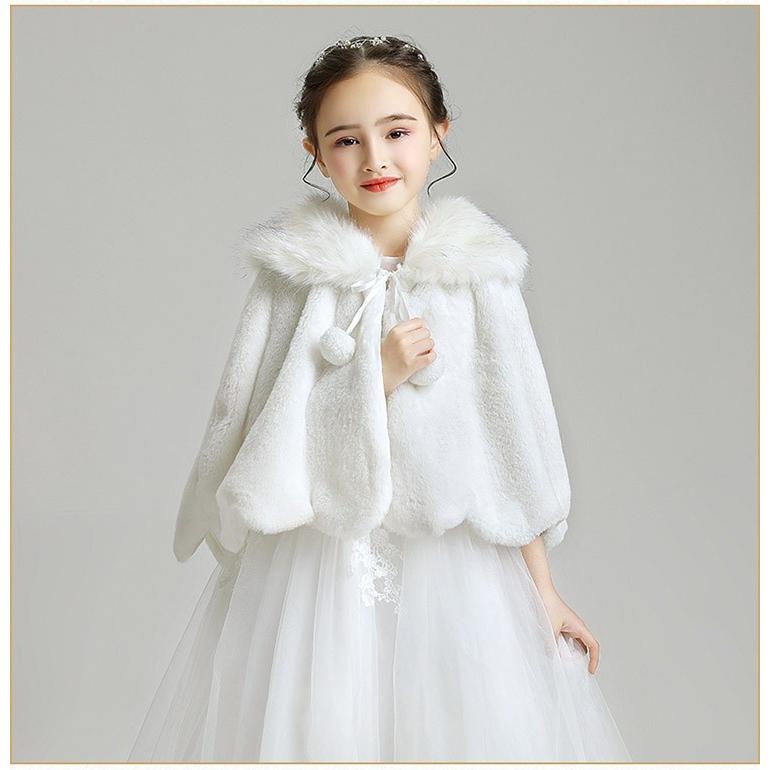 ボレロ 女の子 子供服 ショール ケープ キッズ ストール ウエディング フェイクファー カーディガン 羽織 ポンチョ 冬 結婚式 七五三 アウター お呼ばれ Da4s1 グレースショップ 通販 Yahoo ショッピング