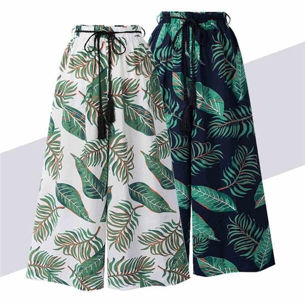 「M/L/2L/3L/4L/5L/6L/7L」レディース ワイドパンツ wide-pants ガウチョパンツ フレアパンツ ハワイ アロハ エスニック柄 ボタニカル柄｜graceshop04｜06