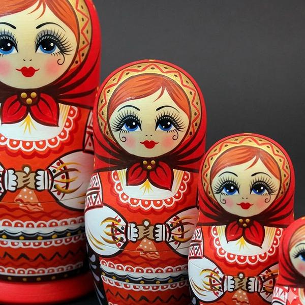 ロシア 人形 マトリョーシカ クリスマス 7組 7個組セット 民芸 お土産