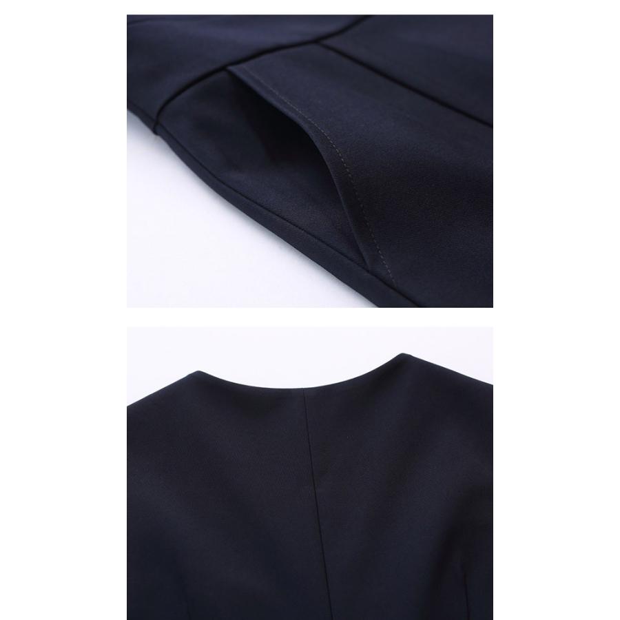 ベストワンピース 事務服 ノースリーブ ワンピーススーツ ビジネス