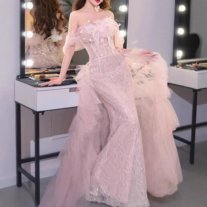 パーティードレス ロング丈 ドレス レディース ピアノ 発表会 結婚式 ワンピース イブニングドレス フォーマル 大人 ドレス エレガント お呼ばれ 二次会_6