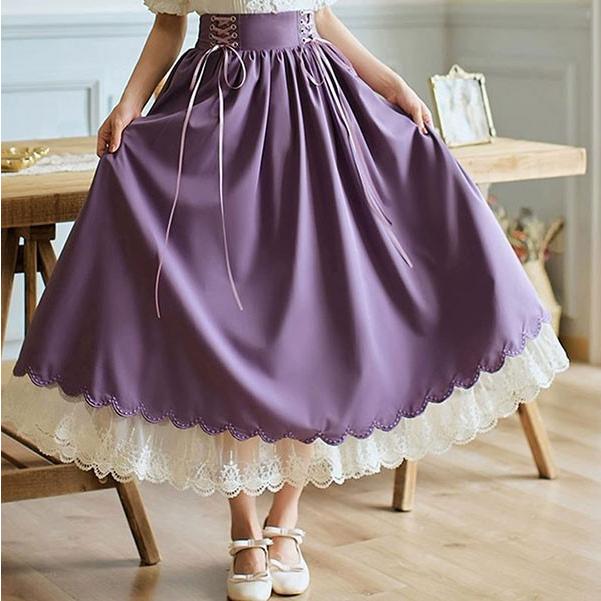 洋服 ロリータ レディース ブラウス スカート 2点セット 8カラー 長袖