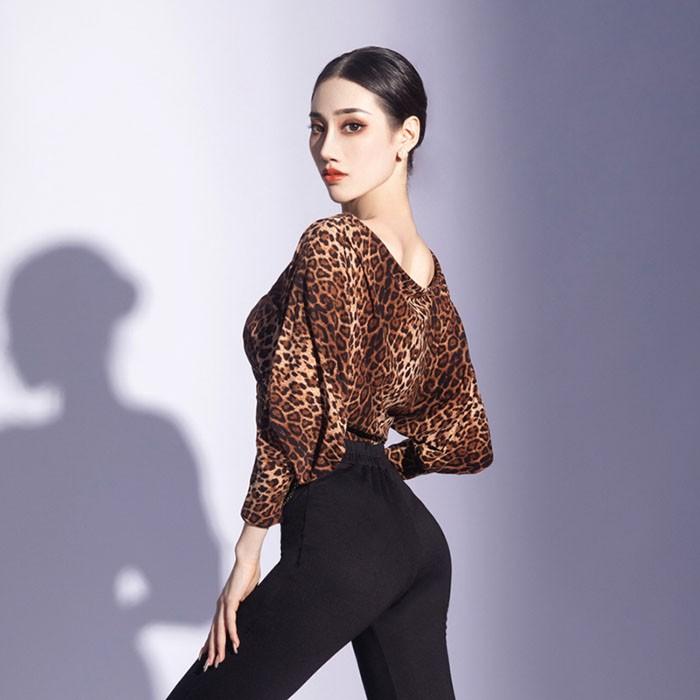 社交ダンス サントリア レオパード レッスンウェア トップス 高品質