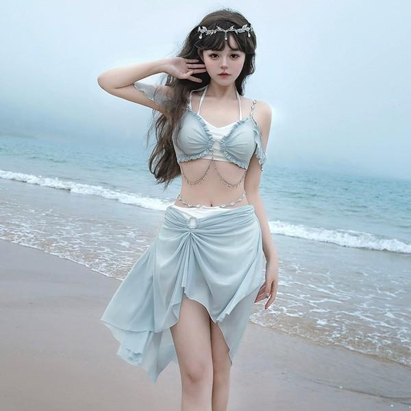 タンキニ水着 レディース 異国風 タンキニ 水着 服みたいな パッド付き
