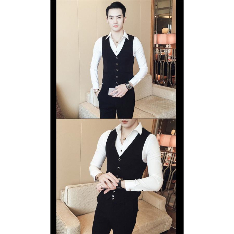 スーツ メンズ スリムスーツ ステージ衣装 大きいサイズ 紳士服 ベスト