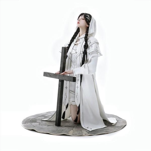 仮装 コスチューム ロリータ シスター風 魔法使い風 ハロウィン ショート丈 レディース ゴスロリ 長袖 ロリータワンピース コスチューム コスプレ_4