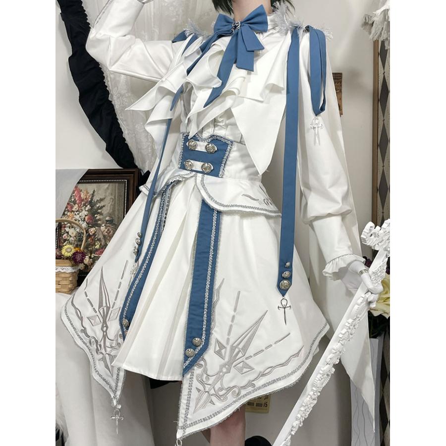 軍服ロリータ ゴスロリ フルセット 上下セット トップス スカート 長袖