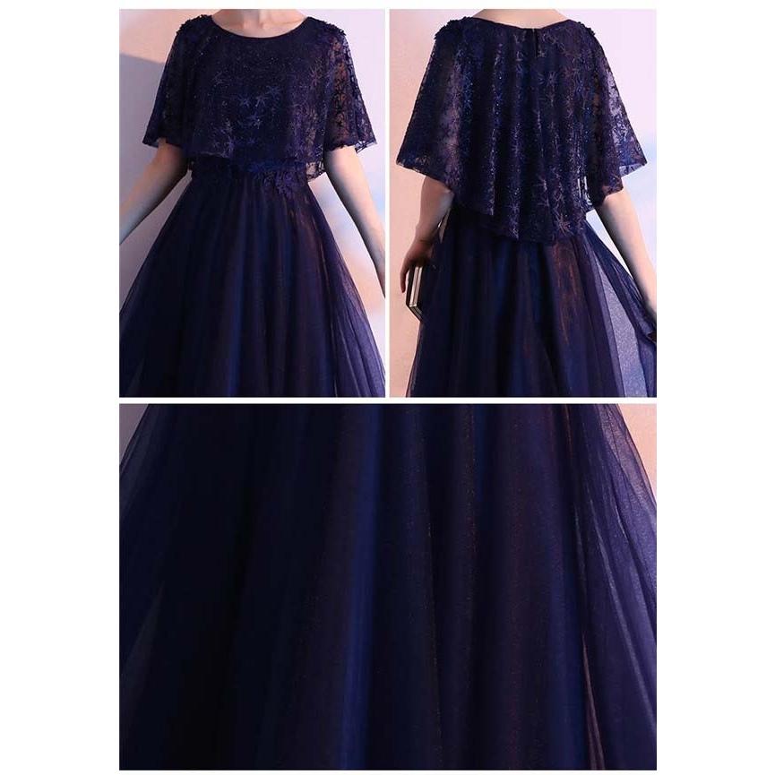 パーティードレス レディース 袖あり ロング丈 カクテルドレス 結婚式