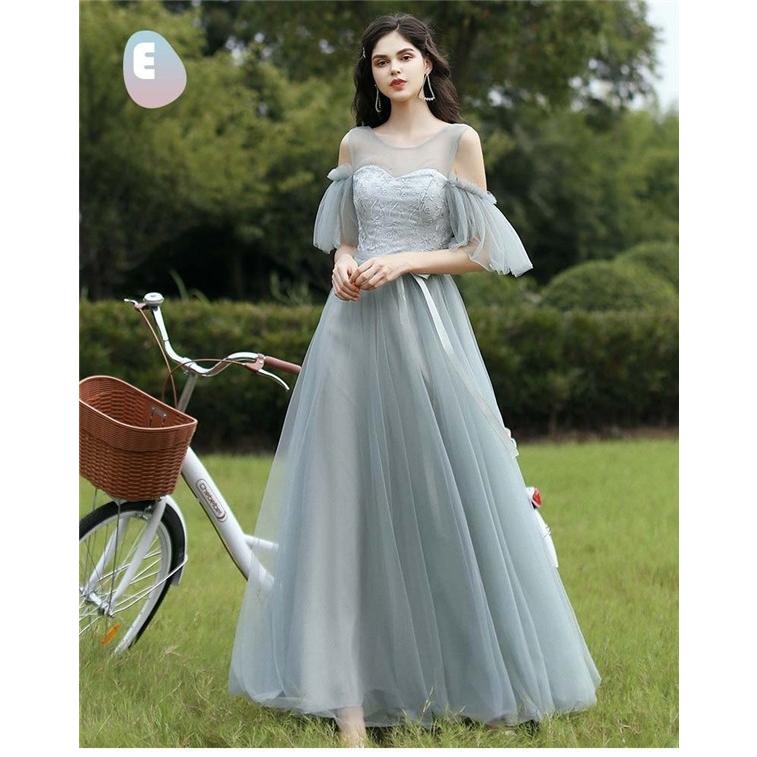 グレードレス パーティードレス レディース ミモレドレス ロングドレス 袖あり ロング丈 結婚式 ワンピース Dl021l6 グレースショップ 通販 Yahoo ショッピング