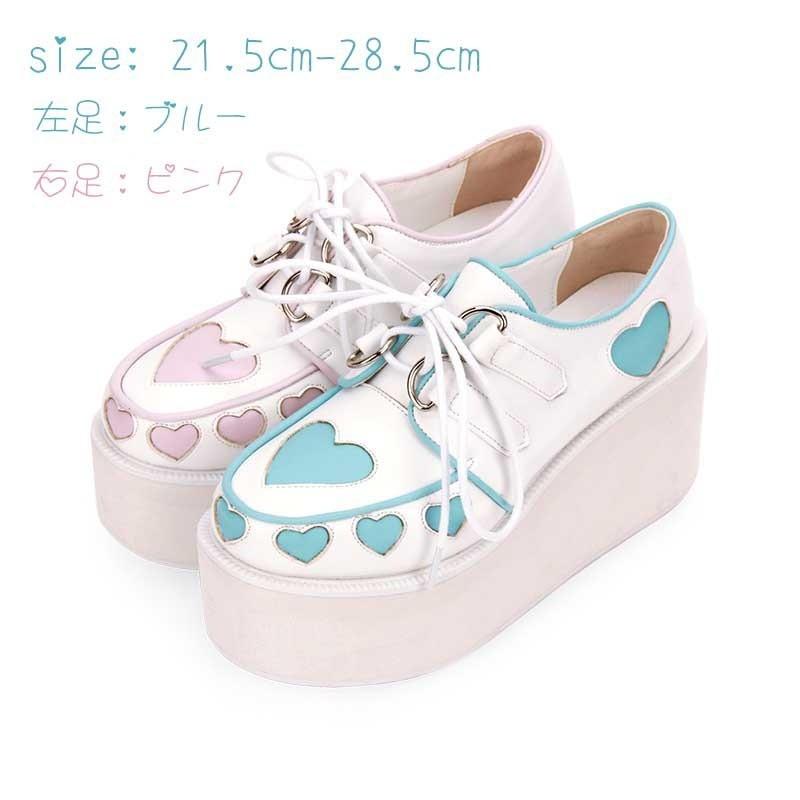 21.5 28.5 レディース ロリータ靴 厚底 ロリータ風 lolita メイド靴