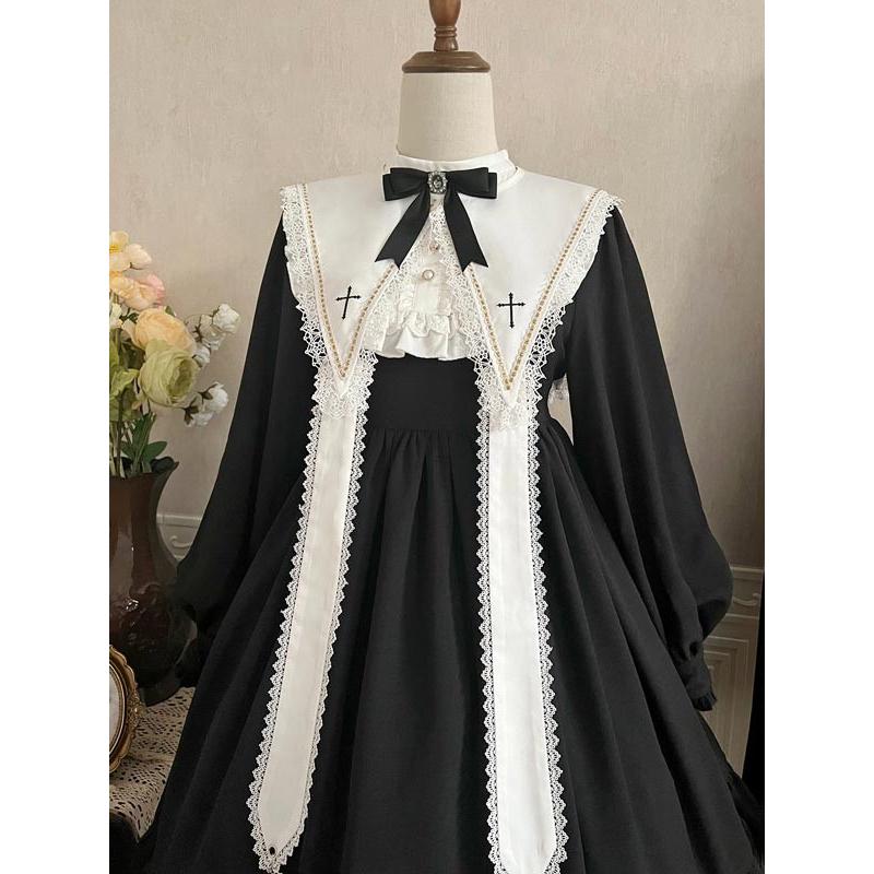 クラロリ ゴシックロリィタ ゴスロリ ロリータ 上下セット メイド服