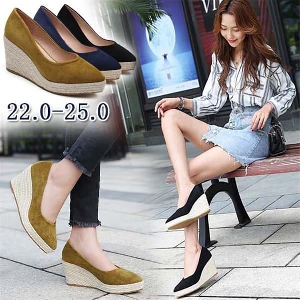 厚底パンプス ハイヒール ウェッジソール トレンド パンプス レディース 脚長 小さいサイズ コンフォートパンプス レディース 靴 Dn033l6 グレースショップ 通販 Yahoo ショッピング