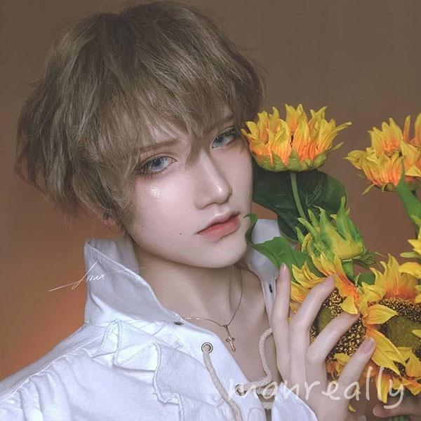 ウィッグ フルウィッグ ショートウィッグ ショートヘア 短髪 百貨店 かつら 王子様 おしゃれ 男装 前髪あり コスプレ 自然 ナチュラル 演劇