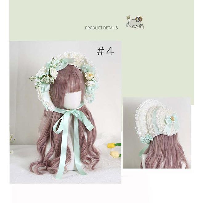 ストローハット クラシカルハット ロリィタ ロリータボンネット レース