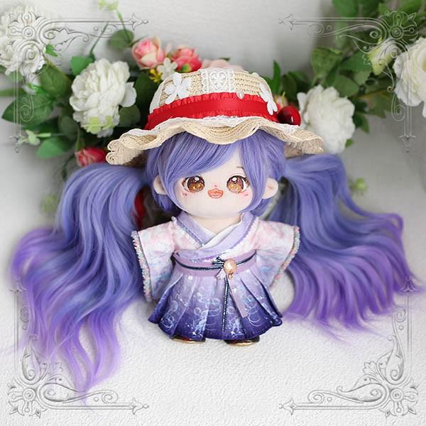 ウィッグ 着せ替え パープル 紫 ぬいのウィッグ 髪 推しぬい