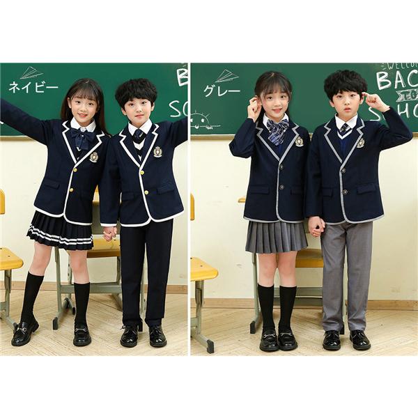 卒業式 子供スーツ 入学式 制服 キッズ 卒業式服 フォーマル 5点セット