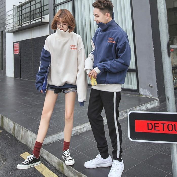 パーカー お揃いペア カップル 長袖 トレーナー レディース メンズ ライトアウター トップス カジュアル 彼女 デート 新婚 誕生日 クリスマス プレゼント Ec001x1 グレースショップ 通販 Yahoo ショッピング