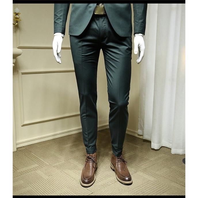 ツーピース スーツ メンズ ビジネススーツ セットアップ ダークグリーン 濃い緑 無地 細身 紳士服 結婚式 冠婚 カジュアル 春 秋 2点セット Eg006x1 グレースショップ 通販 Yahoo ショッピング