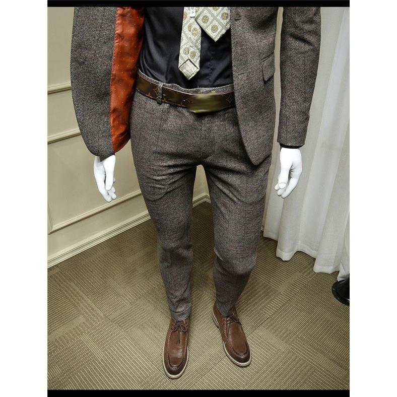 ツーピース フォーマルスーツ カジュアルスーツ メンズ セットアップ キャメル色 細身 紳士服 結婚式 冠婚 厚め 冬 秋 2点セットスーツ Eg024x1 グレースショップ 通販 Yahoo ショッピング