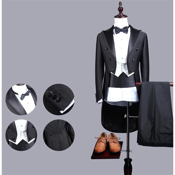 オーダータキシードセット タキシードセット 4点セット メンズスーツ タキシードスーツ