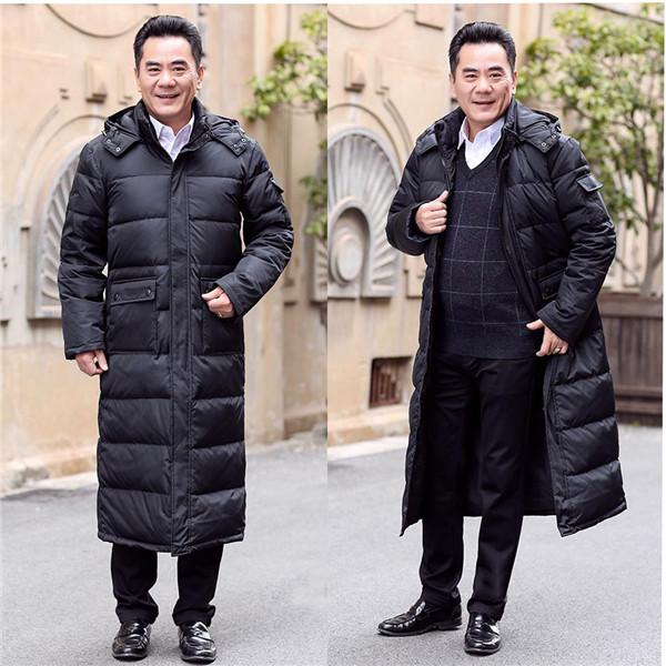ダウンコート メンズ ベンチコート ロング丈コート 超長丈！ 冬 S〜3XL