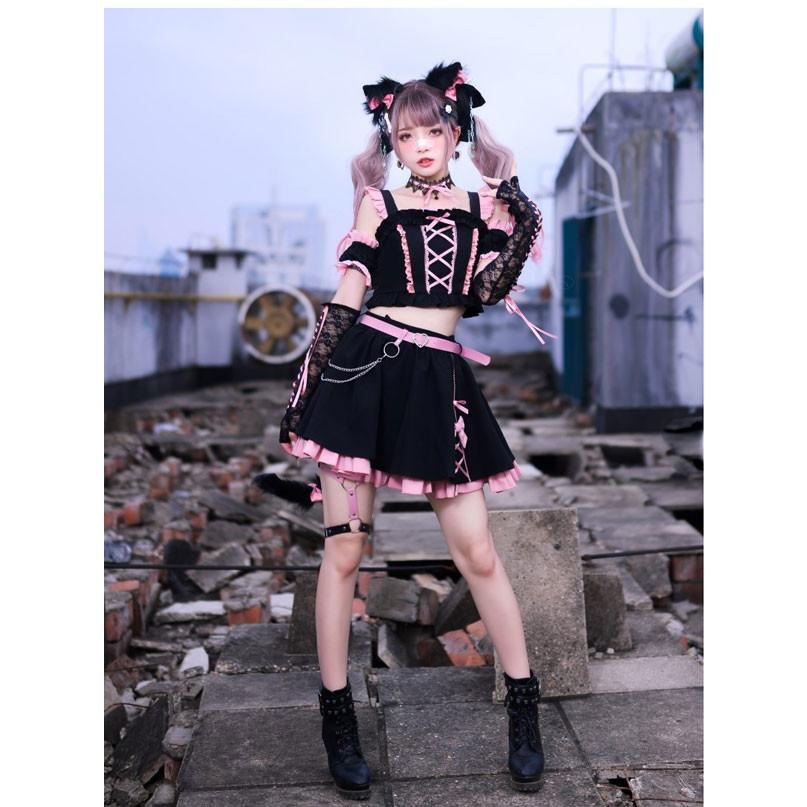 ワンピース コスプレ ロリータ ゴスロリ パーティー 発表会 可愛い リボン フリル おすすめ 可愛い 仮装_1