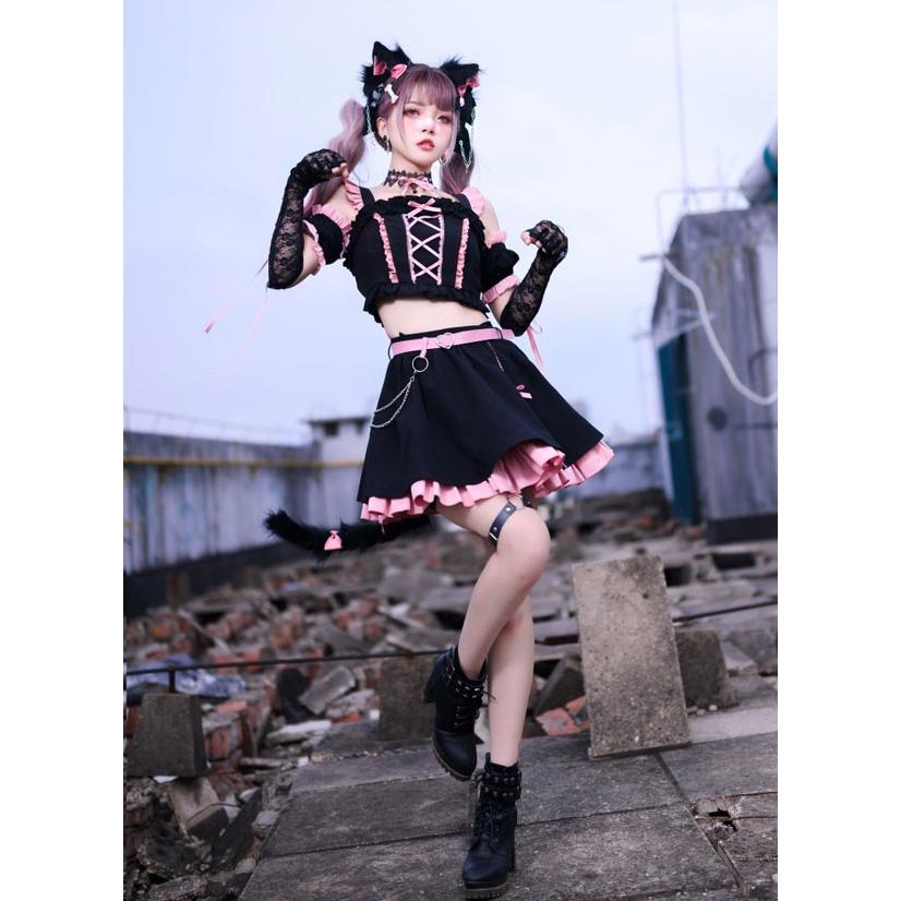 ワンピース コスプレ ロリータ ゴスロリ パーティー 発表会 可愛い リボン フリル おすすめ 可愛い 仮装_4