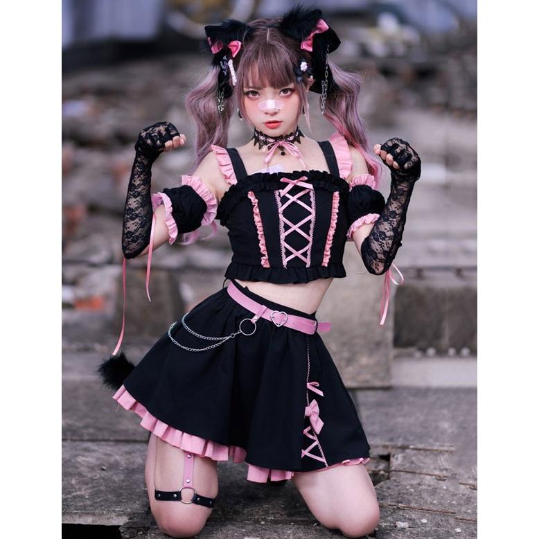 ワンピース コスプレ ロリータ ゴスロリ パーティー 発表会 可愛い リボン フリル おすすめ 可愛い 仮装_5